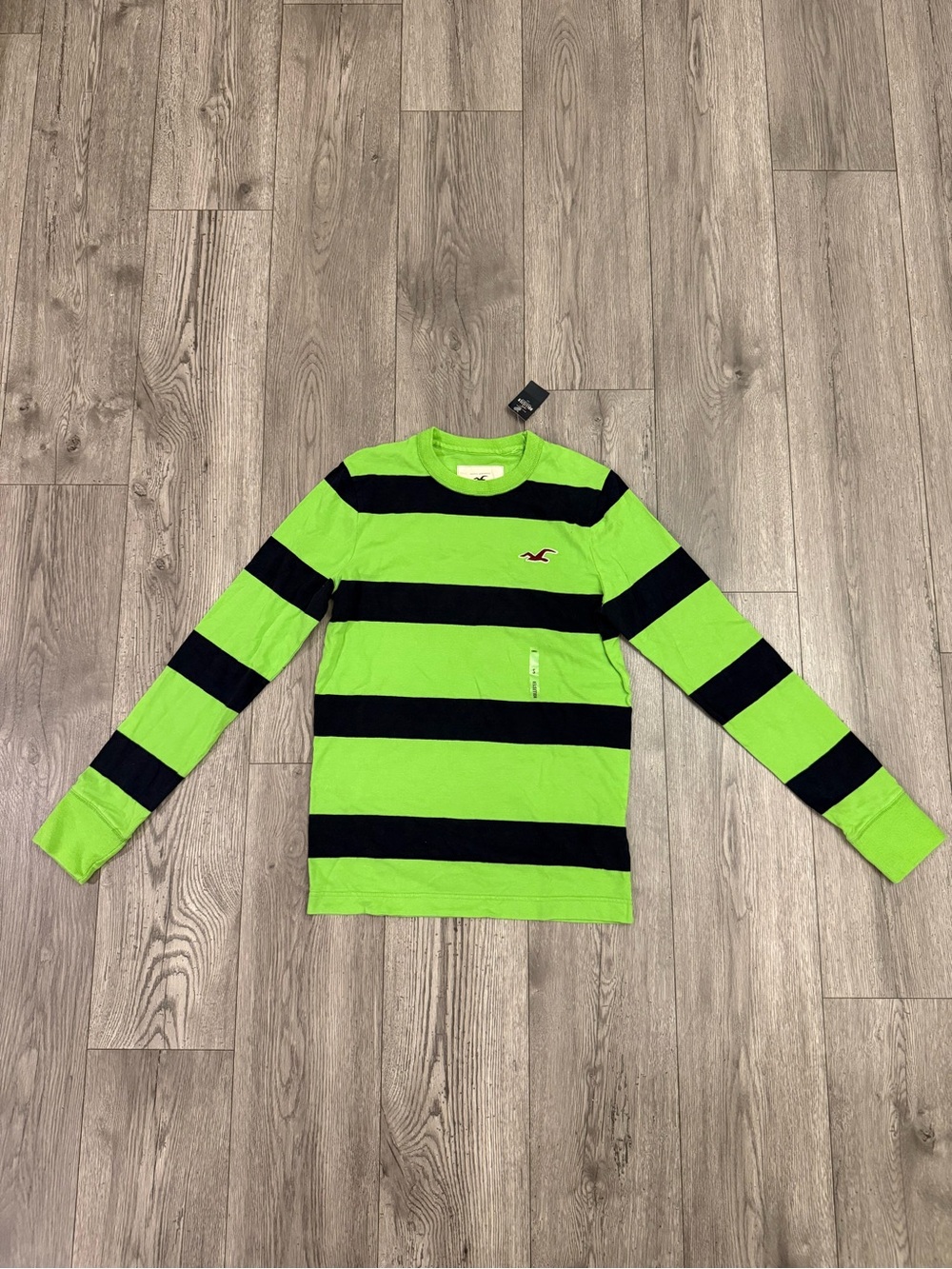 Hollister Y2K Green Navy Striped Long Sleeve Men’s Size Large Brand New Shirt